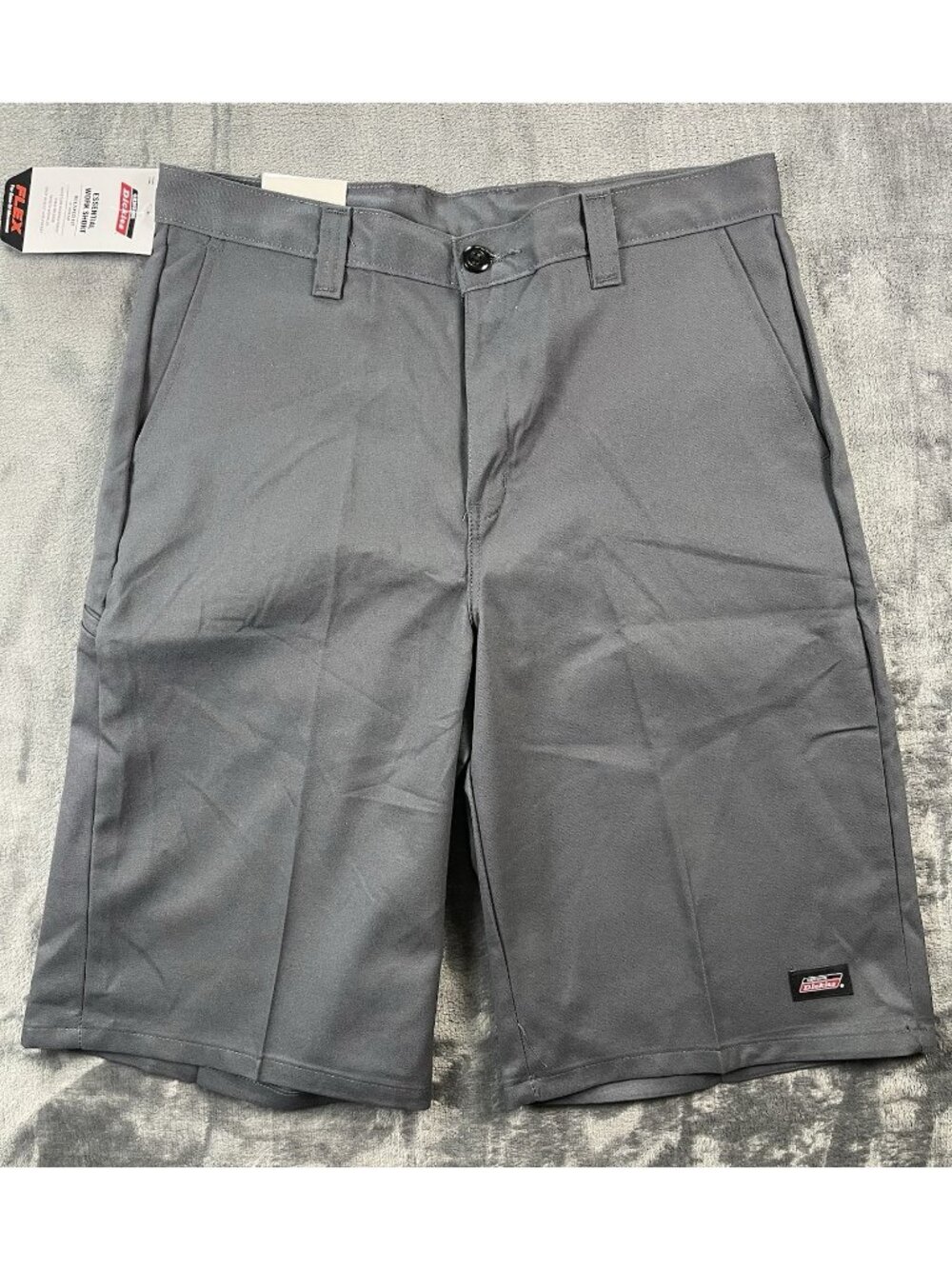 Dickies Essential Work Shorts Men's Size 32 Gray Flex Relaxed Fit 13" Inseam NEW